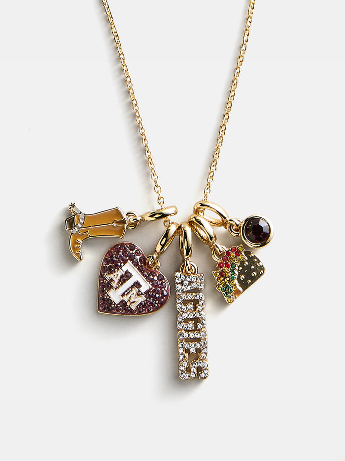Texas A&M University Cluster Charm Necklace - Texas A&M University