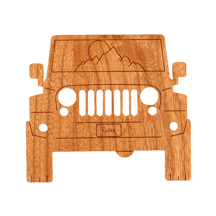 To The Mountains! Wood Sticker - Rustek