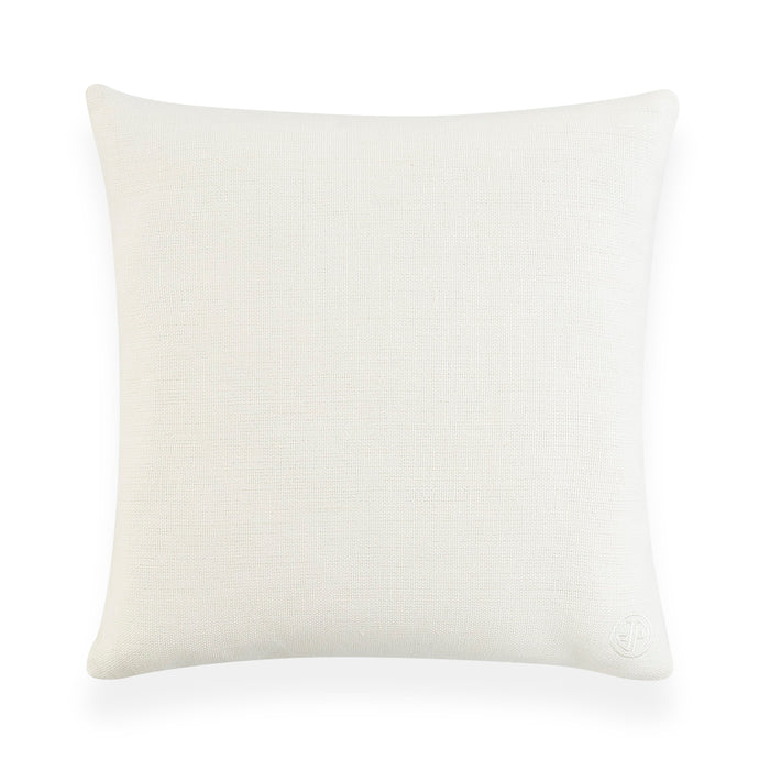 toklas square pillow black and white linen - back view