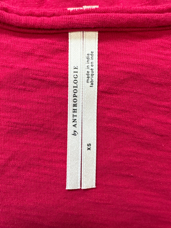 Top Long Sleeve By Anthropologie In Pink, Size: Xs