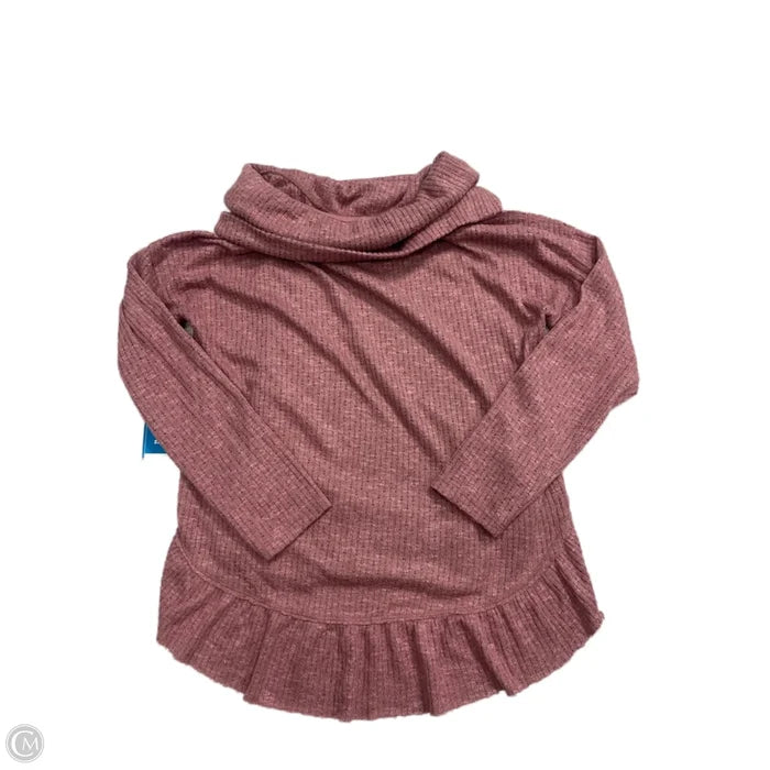 Top Long Sleeve By Maeve In Pink, Size: Xs