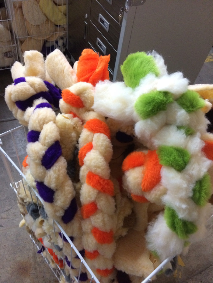 Fms Dog Beds Tuff Tugs large and medium durable dog toys with textured rubber and rope for chewing and play.