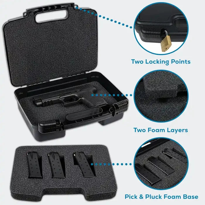 Tradesman™ 12 Inch Black Case 6777TF with Foam Interior - 25/75 Lid to Base Split