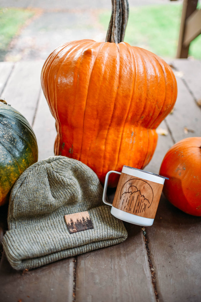 Treeline 100% Merino Wool + Cork Beanie | Olive