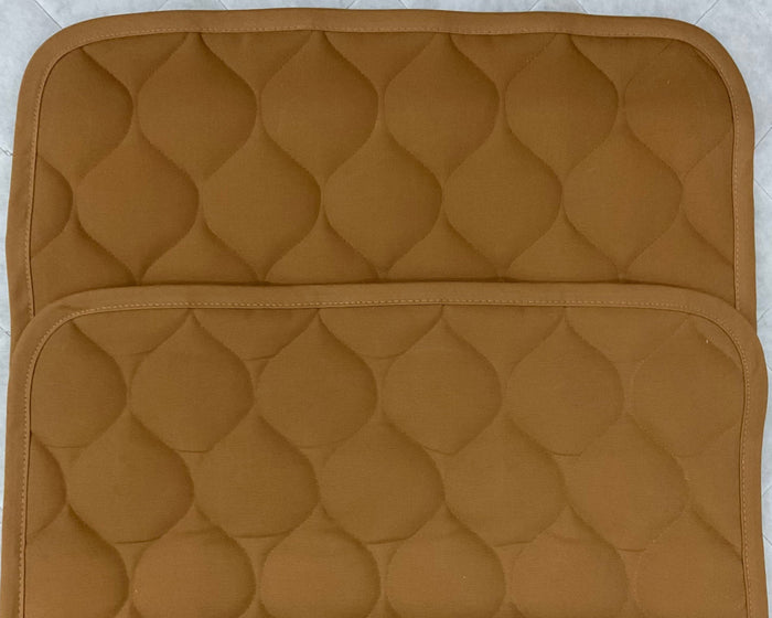 FMSdogbeds tan canvas dog bed designed for RuffLand™ Performance Kennels, providing comfortable resting spot for dogs.