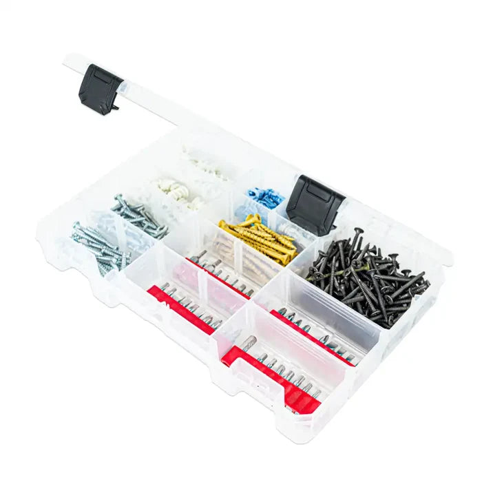Tuff Tainer® Series 6744TE (T4004) Translucent 5 Compartment Box with Dividers