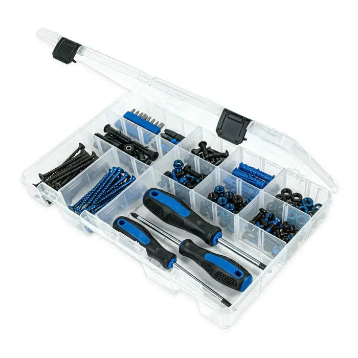 Tuff Tainer® Series 6753TE (T5003) Translucent 3 Compartment Box with Dividers
