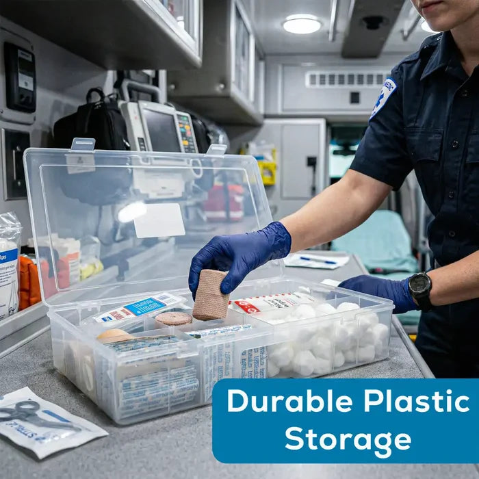 Tuff Tainer® Series 6773TE (T7003) Translucent 6 Compartment Box with Dividers
