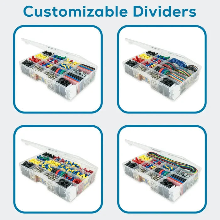 Tuff Tainer® Series 6774TE (T7004) Translucent 7 Compartment Box with Dividers