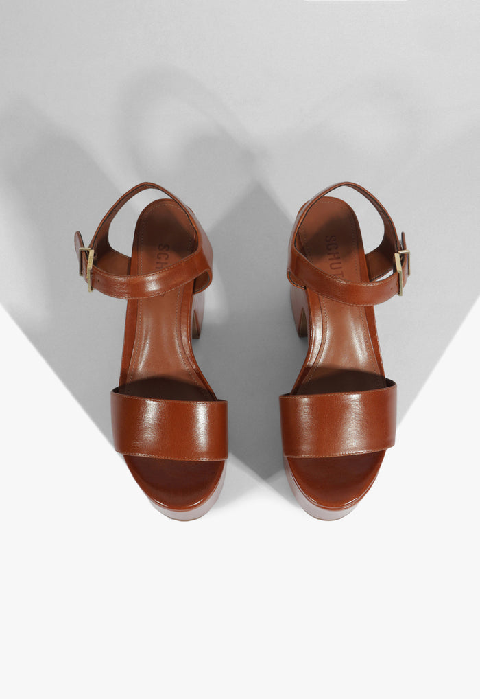 Tuke Leather Platform Sandal - Schutz Shoes