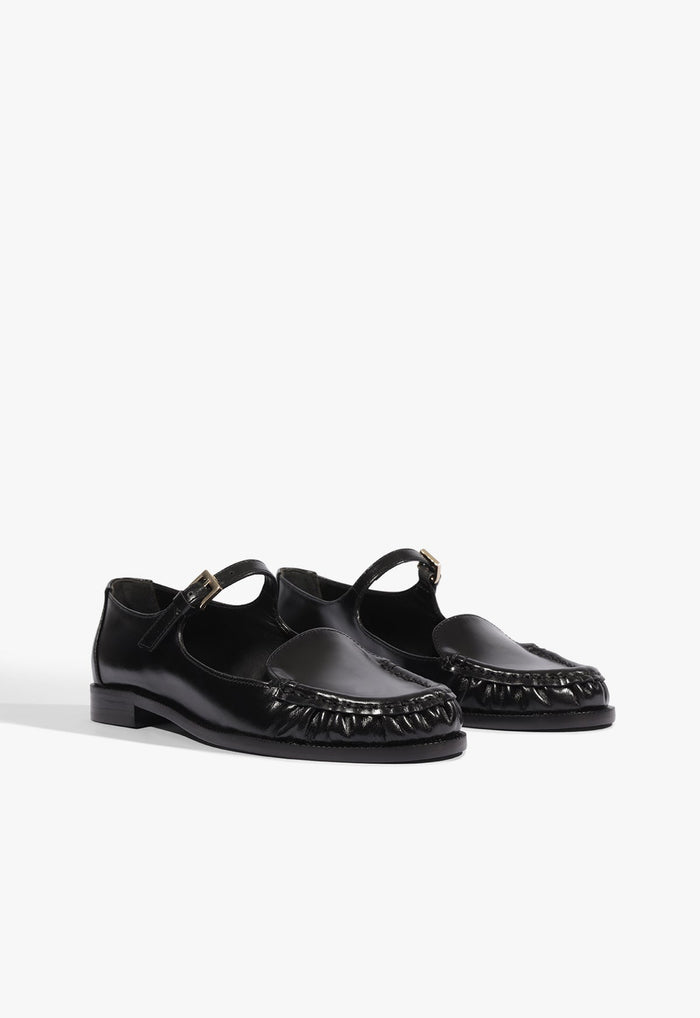 Tyla Buckle Leather Mary Jane Flat - Schutz Shoes