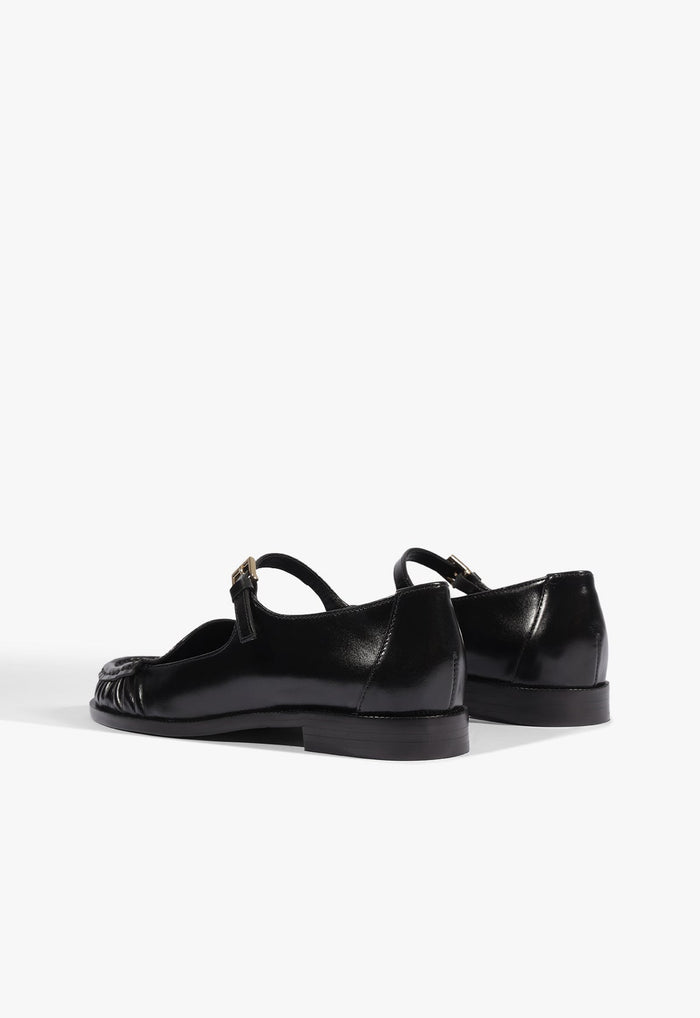 Tyla Buckle Leather Mary Jane Flat - Schutz Shoes