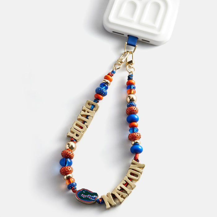 University of Florida Beaded Bandana Phone Charm - University of Florida
