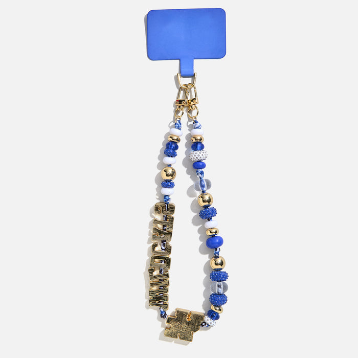 University of Kentucky Beaded Bandana Phone Charm - University of Kentucky