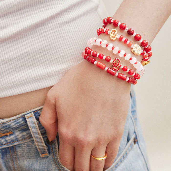 University of Oklahoma Beaded Bracelet Set - University of Oklahoma