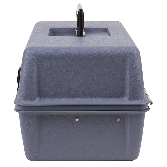 6749HS (17090-2) Utility Box with 2 Cantilever Trays with a total of 11 compartments in trays and 1 bulk storage compartment - Closed Side View