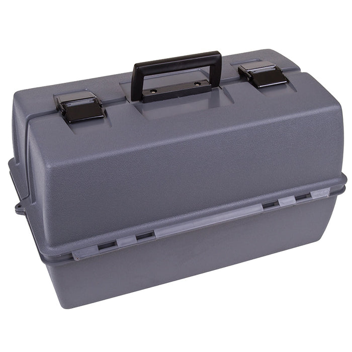 6756HS (19060-2) Utility Box with 6 Cantilever Trays with a total of 35 compartments in trays and 1 bulk storage compartment - Closed Angled View