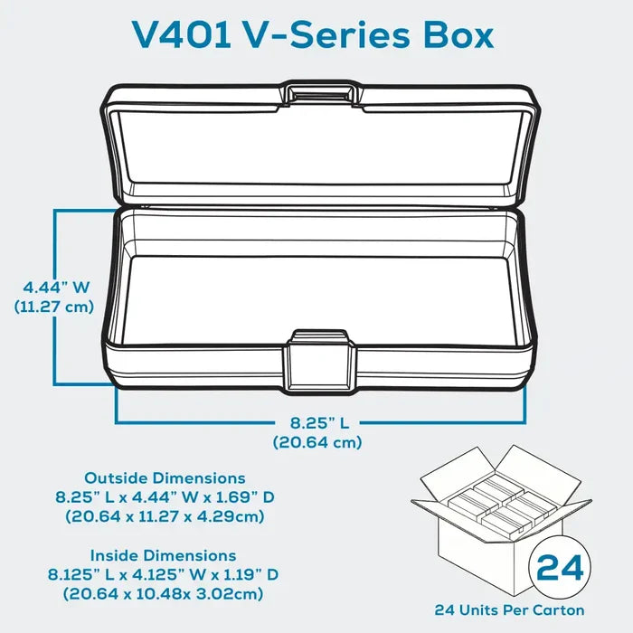 V-Series 6152VB (V401) Opaque Taupe 1 Compartment Box