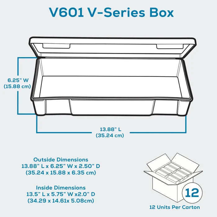V-Series 6667VB (V601) Opaque Taupe 1 Compartment Box
