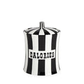 vice calories canister porcelain black white - front view