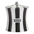 vice ice bucket porcelain black and white - front view