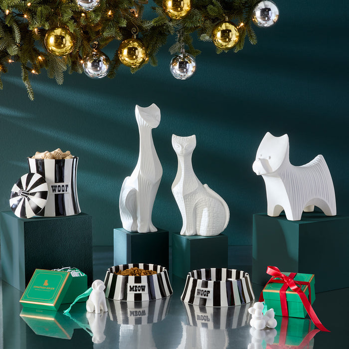 vice canister woof porcelain orange white - holiday shot