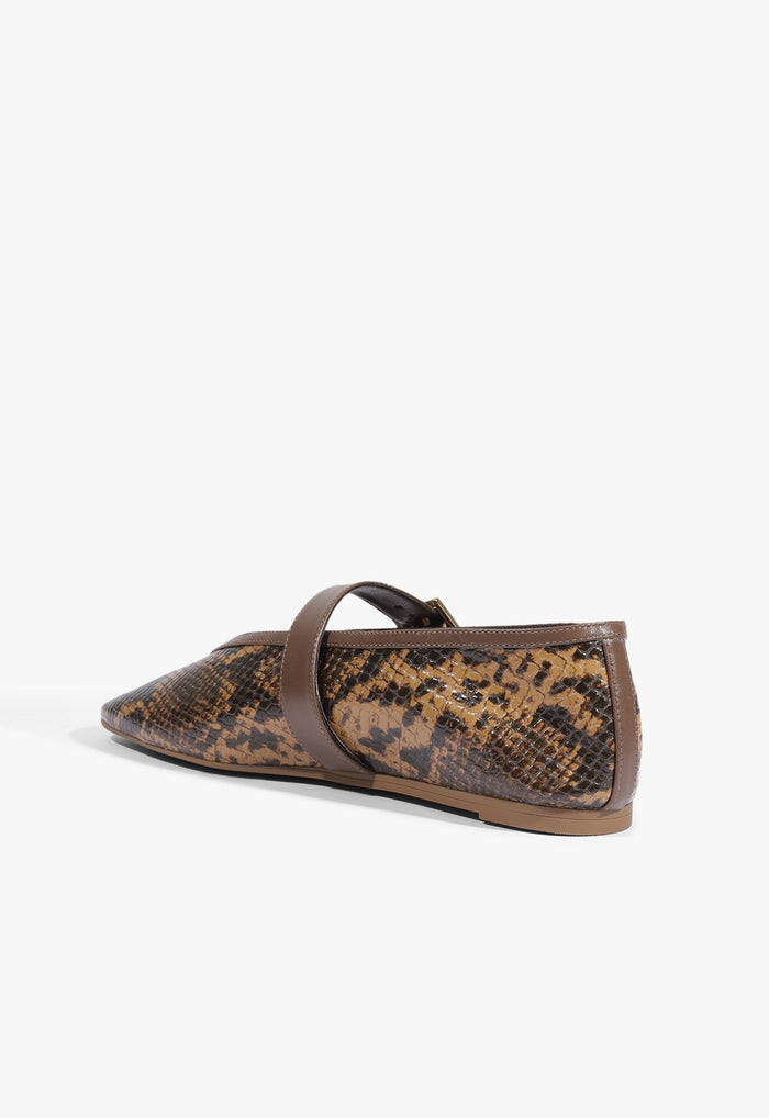 Vick Buckle Leather Ballet Flat - Schutz Shoes