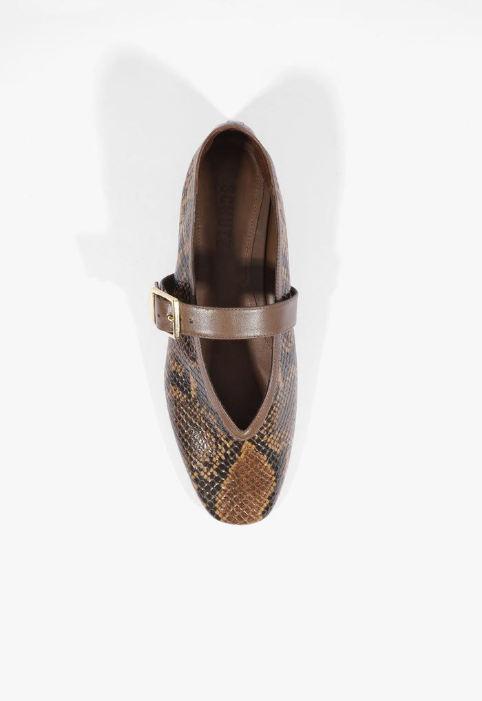 Vick Buckle Leather Ballet Flat - Schutz Shoes