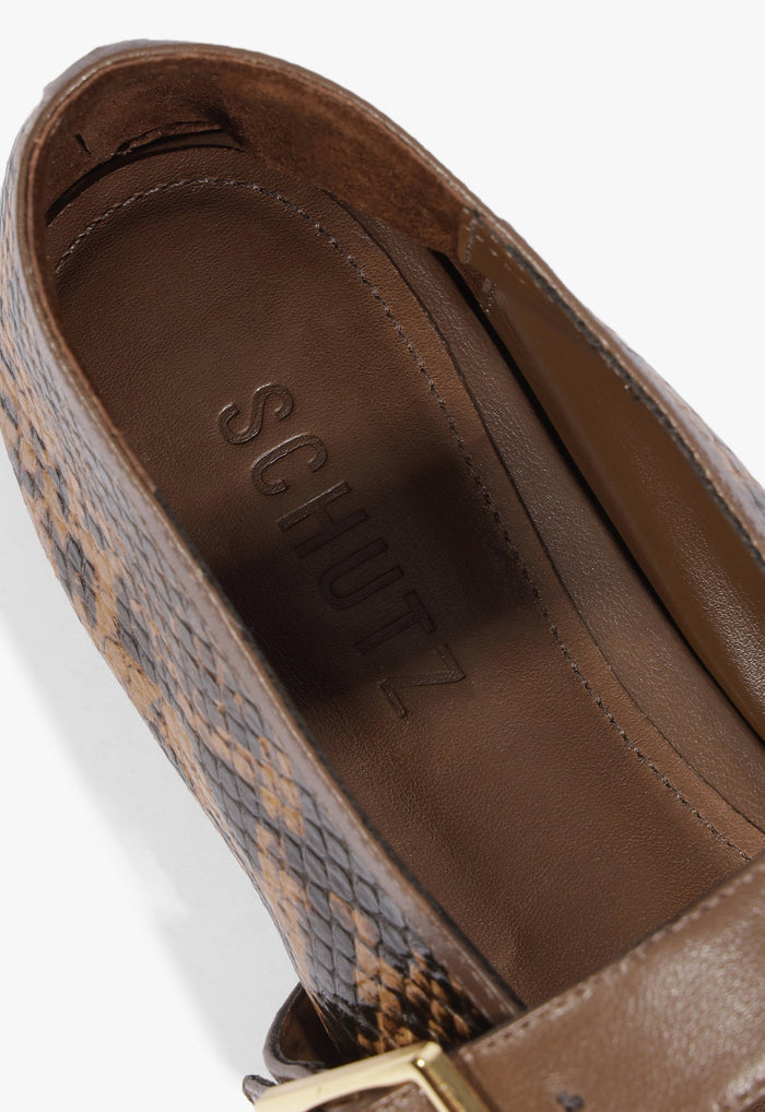 Vick Buckle Leather Ballet Flat - Schutz Shoes