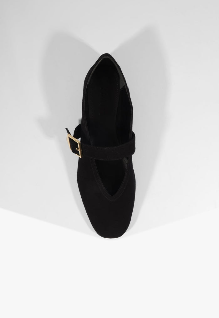 Vick Buckle Suede Ballet Flat - Schutz Shoes