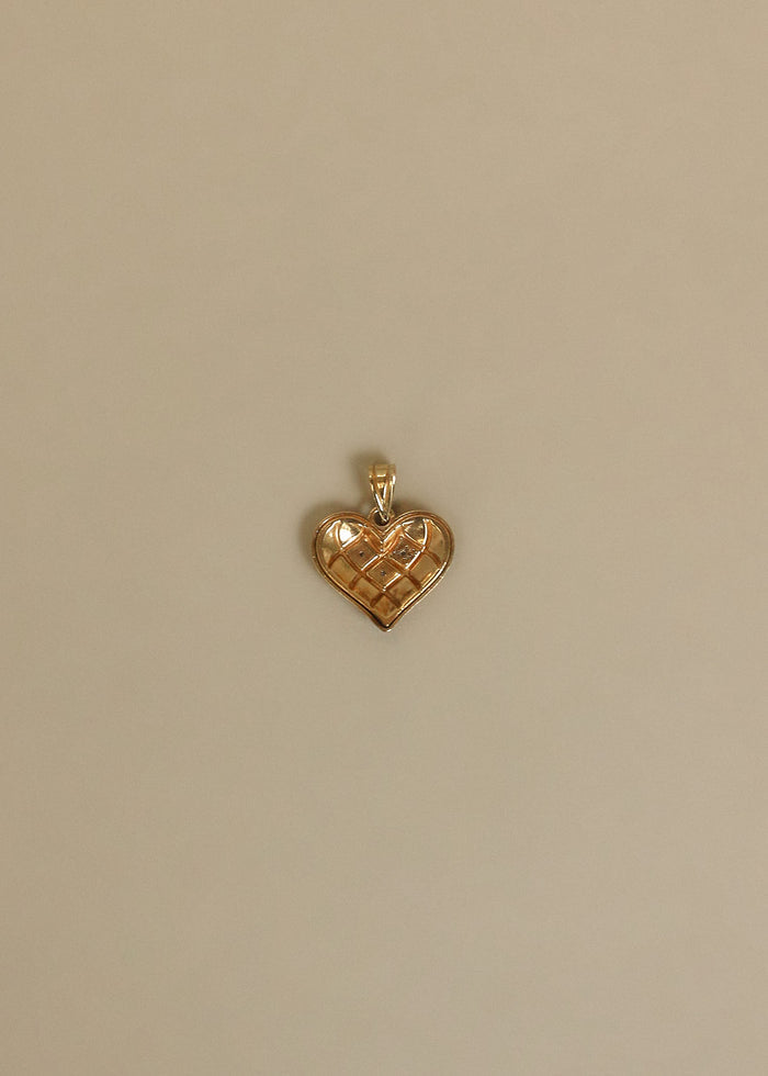 Vintage 10k Heart Diamond Pendant