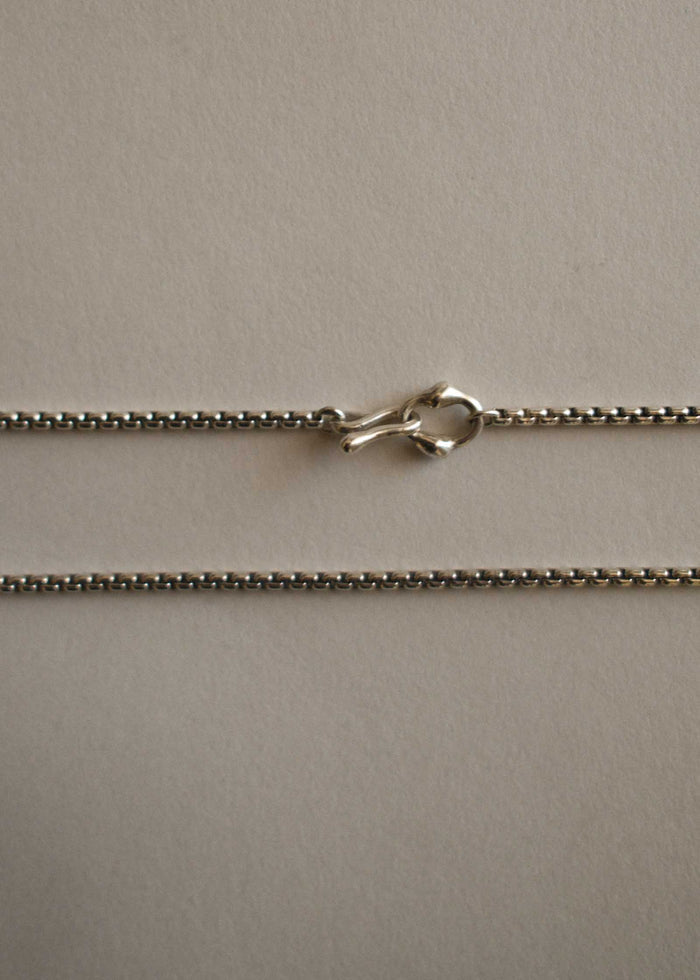 Vintage 925 Sterling Silver Box Chain Necklace