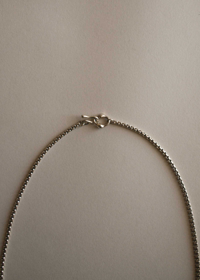 Vintage 925 Sterling Silver Box Chain Necklace