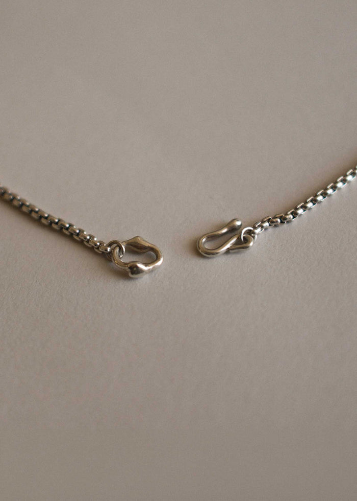 Vintage 925 Sterling Silver Box Chain Necklace