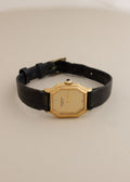 Vintage Leather Strap Swiss Diamond Watch
