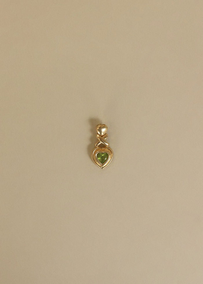 Vintage Peridot Heart Pendant
