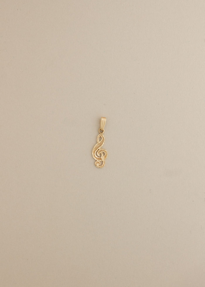 Vintage Treble Clef Pendant