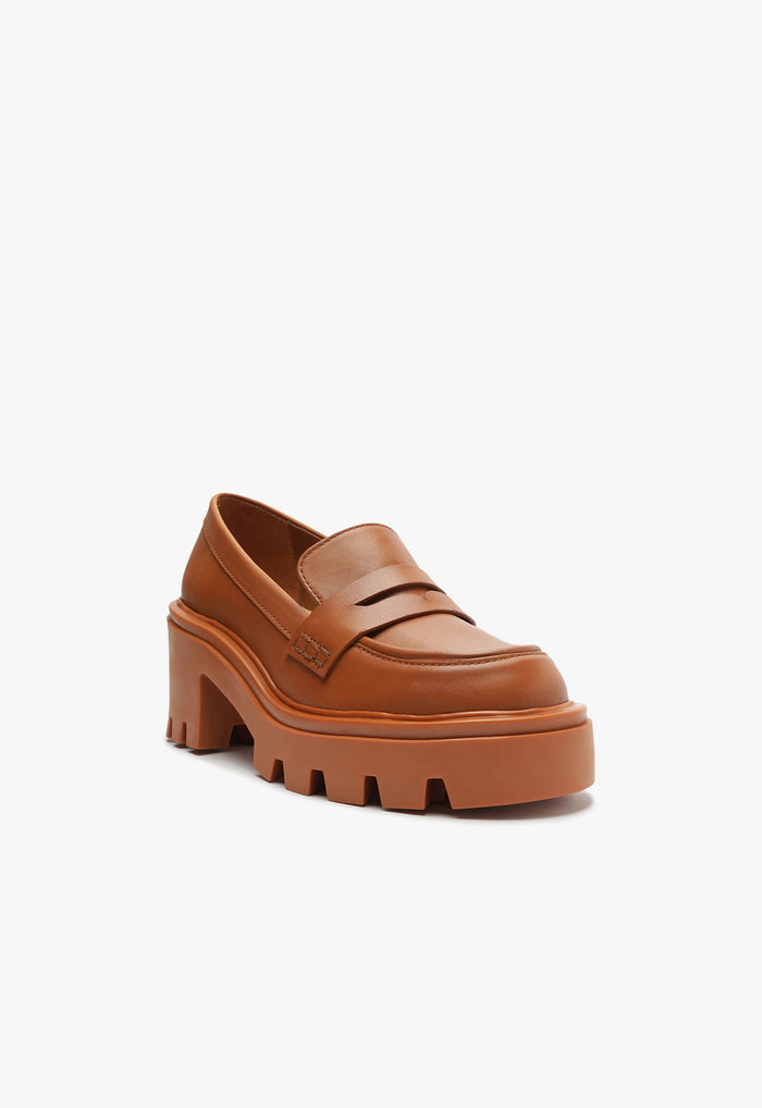 Viola Tractor Leather Flat - Schutz Shoes