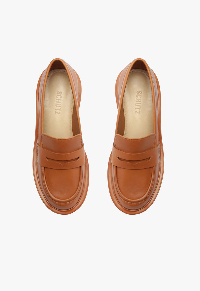 Viola Tractor Leather Flat - Schutz Shoes