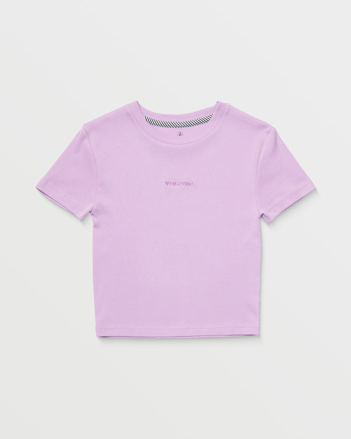 Volcomstone Tight Crop T-shirt - IRIS PURPLE