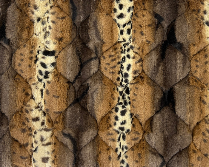 Fms Dog Beds luxury animal print dog bed with safari-inspired minky fabric, soft and cozy for pets.