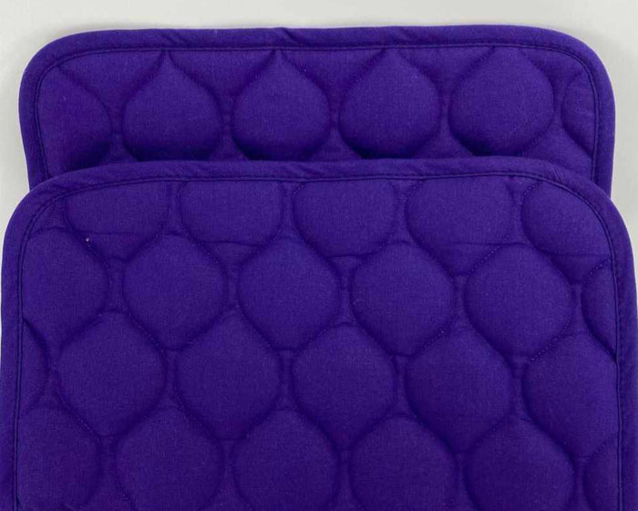 Purple canvas dog bed designed for RuffLand™ performance kennels by fmsdogbeds, providing comfortable resting space for dogs.