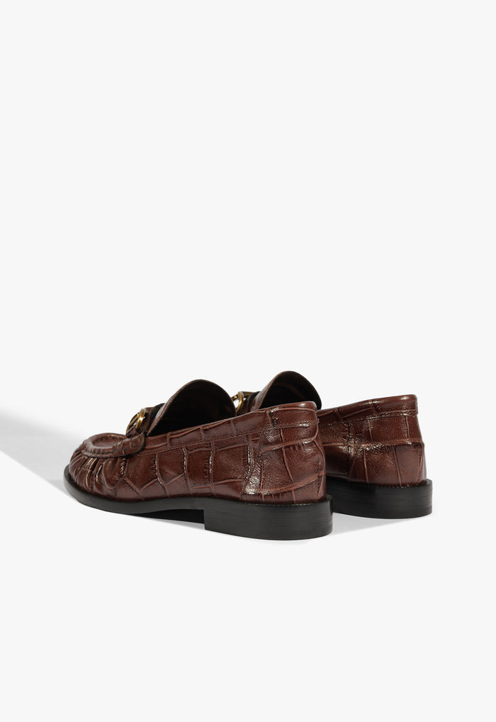 Yasmina Croc Flat - Schutz Shoes