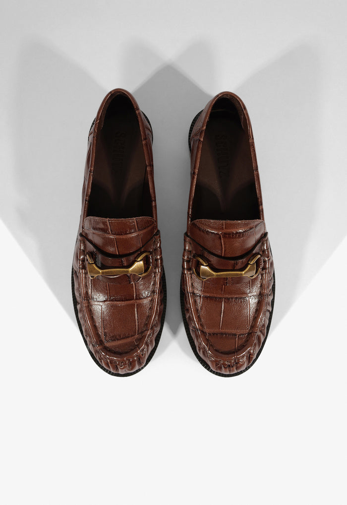 Yasmina Croc Flat - Schutz Shoes