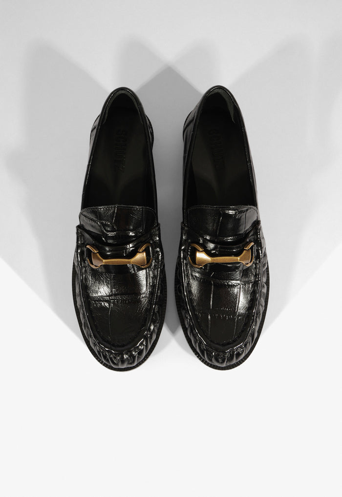 Yasmina Croc Flat - Schutz Shoes