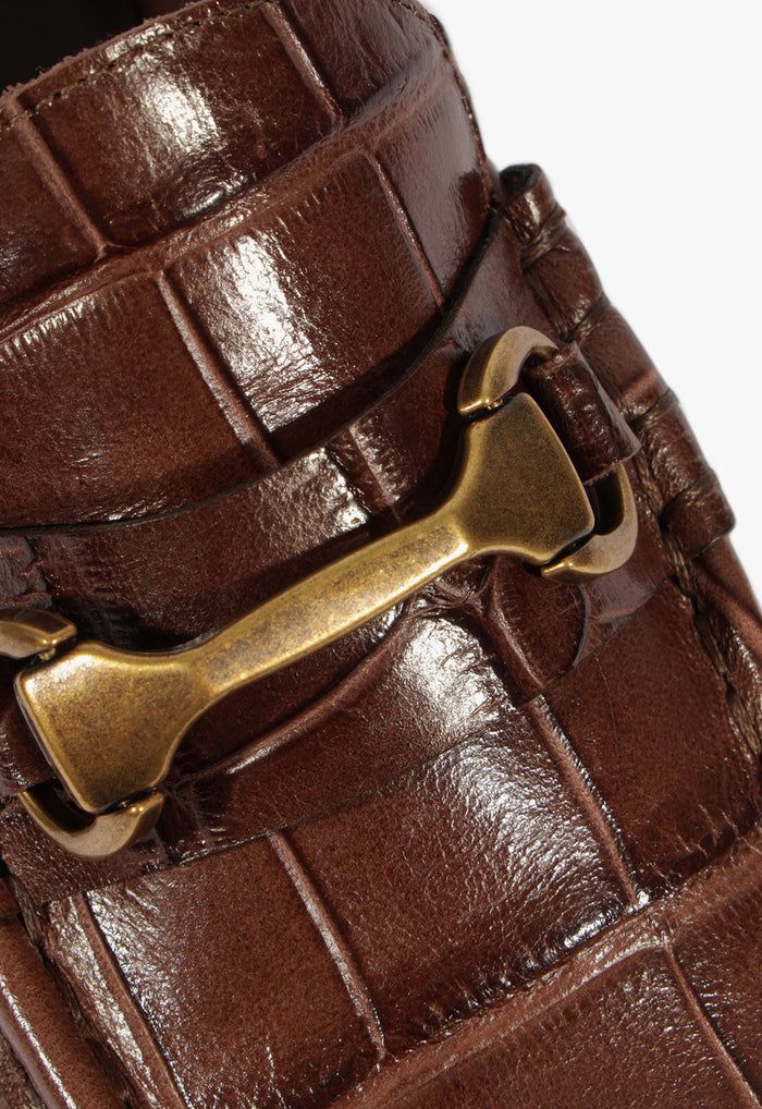 Yasmina Croc Flat - Schutz Shoes