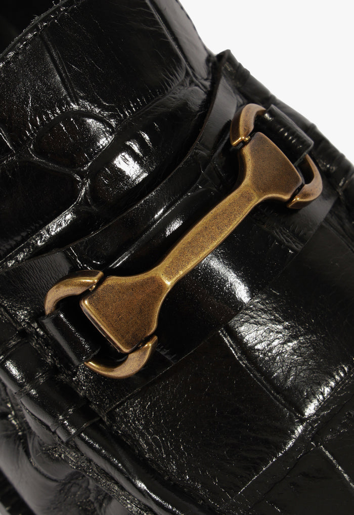 Yasmina Croc Flat - Schutz Shoes