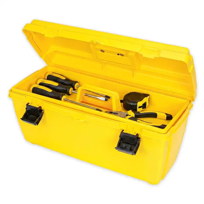 Yellow Utility Box 6757TY (19804) with Open Interior & Lift-Out Tray