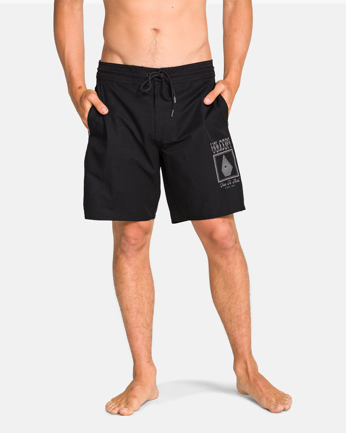 Yewster Loose Stoney 18" Boardshort - Black