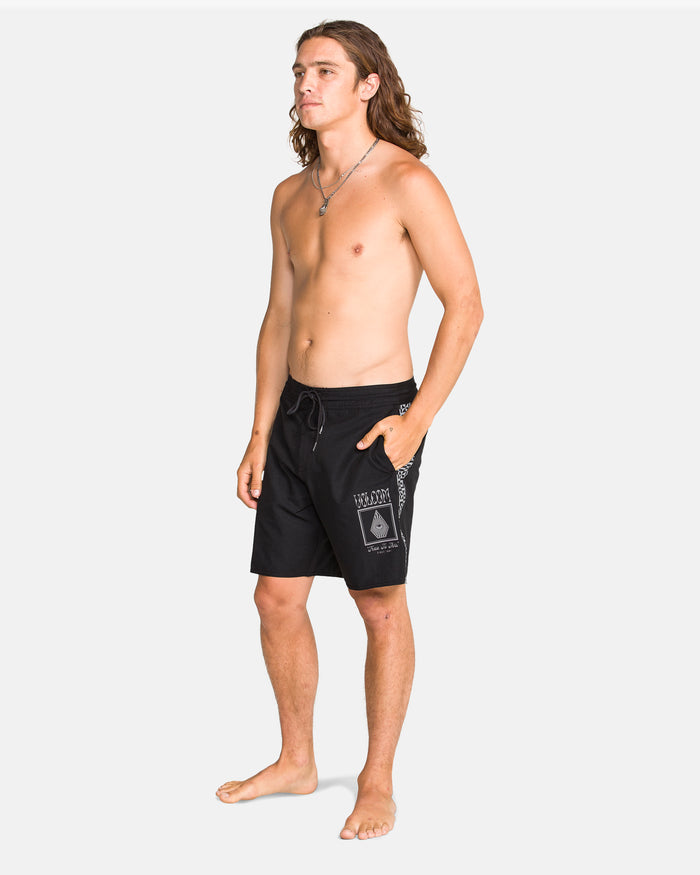 Yewster Loose Stoney 18" Boardshort - Black